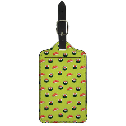 Salmon Sushi And Rolls Pattern Print Luggage Tag
