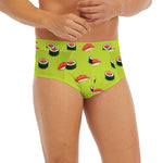 Salmon Sushi And Rolls Pattern Print Men's Briefs