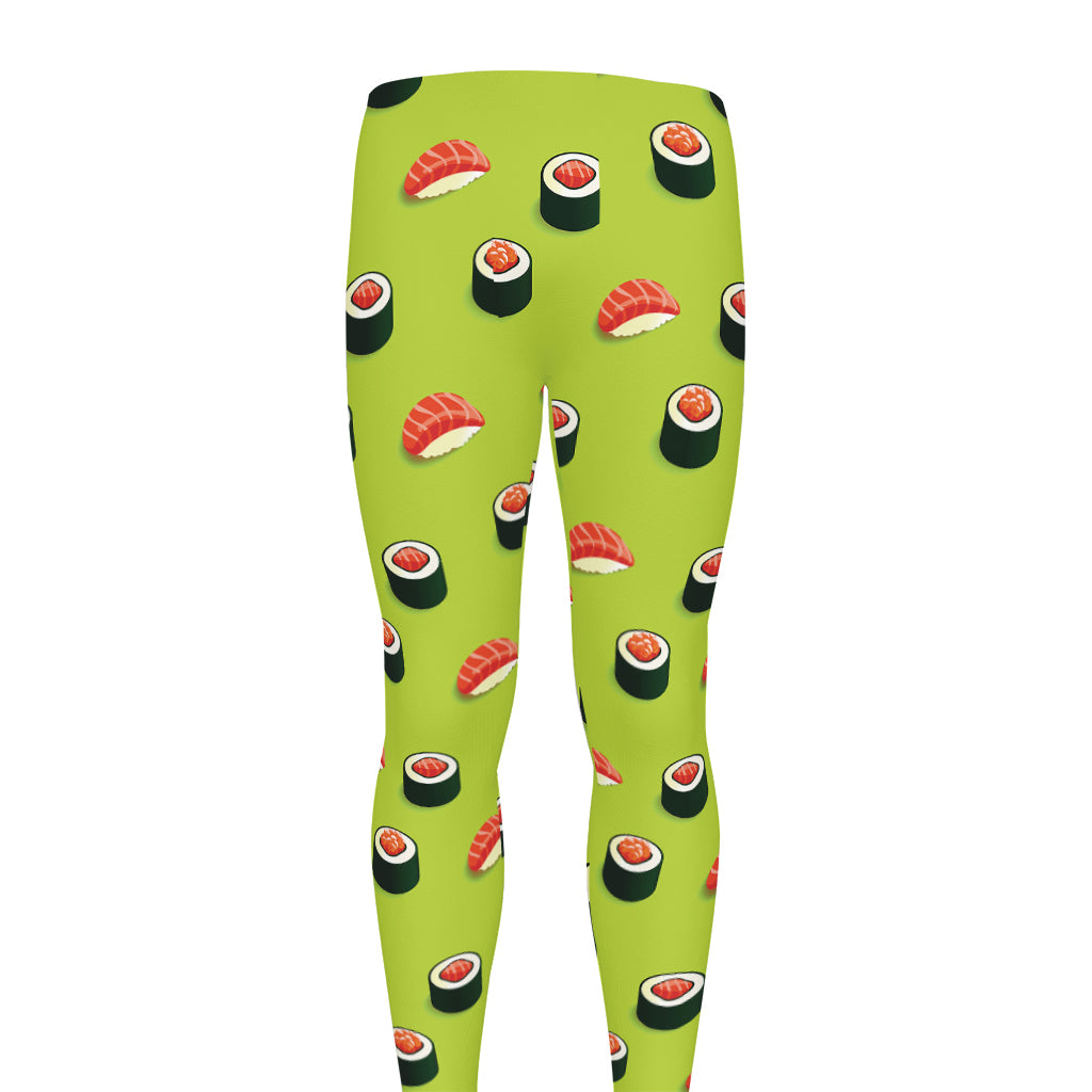 Salmon Sushi And Rolls Pattern Print Men's leggings