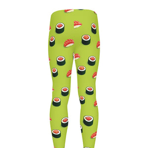 Salmon Sushi And Rolls Pattern Print Men's leggings