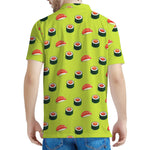 Salmon Sushi And Rolls Pattern Print Men's Polo Shirt