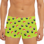 Salmon Sushi And Rolls Pattern Print Men's Short Boxer Briefs