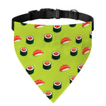 Salmon Sushi And Rolls Pattern Print Over The Collar Dog Bandana