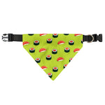 Salmon Sushi And Rolls Pattern Print Over The Collar Dog Bandana