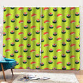 Salmon Sushi And Rolls Pattern Print Pencil Pleat Curtains
