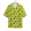Salmon Sushi And Rolls Pattern Print Rayon Hawaiian Shirt