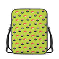 Salmon Sushi And Rolls Pattern Print Rectangular Crossbody Bag