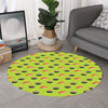 Salmon Sushi And Rolls Pattern Print Round Rug