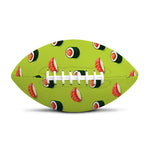 Salmon Sushi And Rolls Pattern Print Rugby Ball