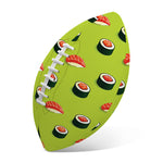 Salmon Sushi And Rolls Pattern Print Rugby Ball