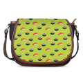 Salmon Sushi And Rolls Pattern Print Saddle Bag