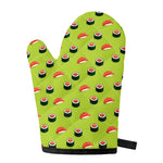 Salmon Sushi And Rolls Pattern Print Single Oven Mitt