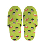 Salmon Sushi And Rolls Pattern Print Slippers