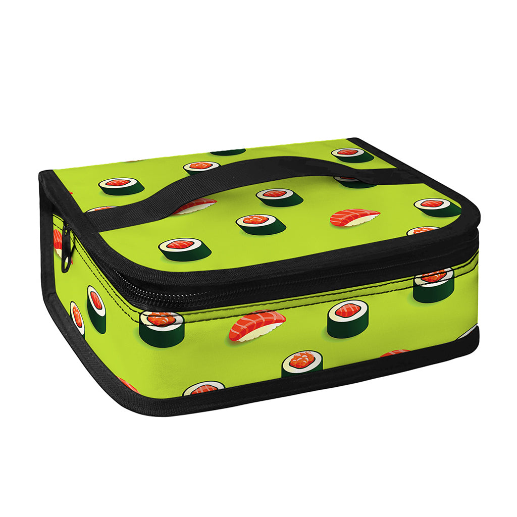 Salmon Sushi And Rolls Pattern Print Small Lunch Bag