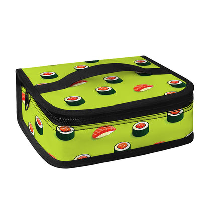 Salmon Sushi And Rolls Pattern Print Small Lunch Bag