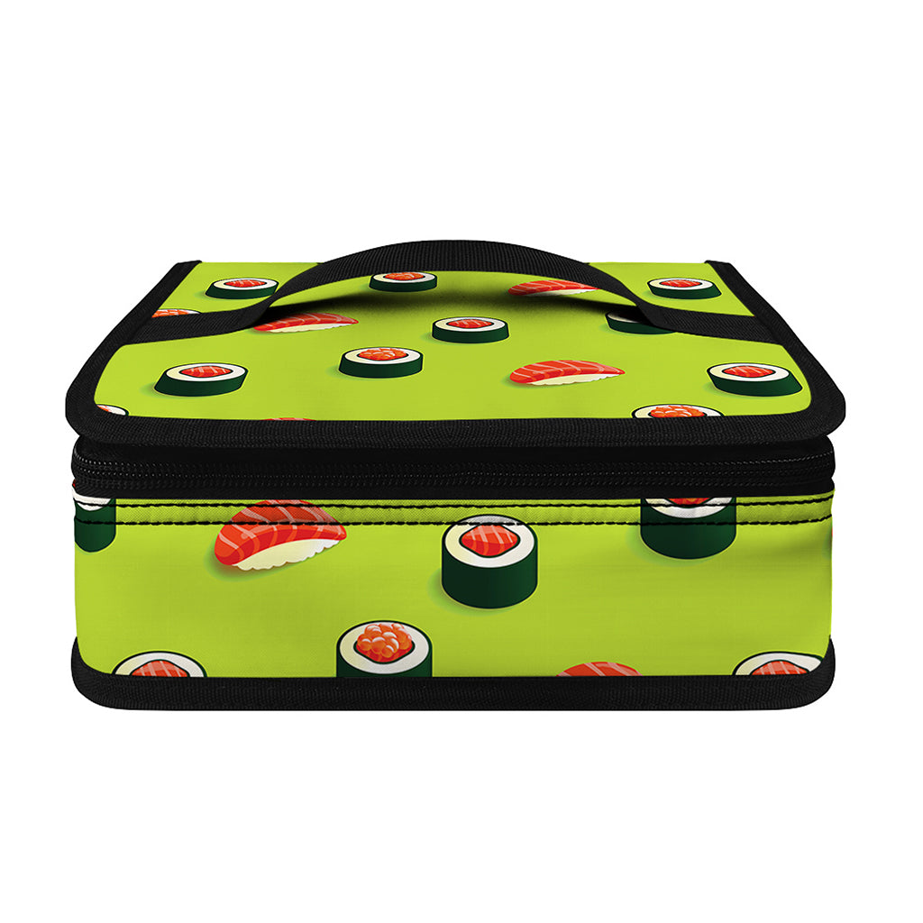 Salmon Sushi And Rolls Pattern Print Small Lunch Bag
