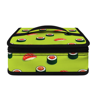 Salmon Sushi And Rolls Pattern Print Small Lunch Bag