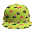 Salmon Sushi And Rolls Pattern Print Snapback Cap