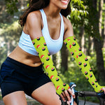 Salmon Sushi And Rolls Pattern Print Sun Protection Arm Sleeves