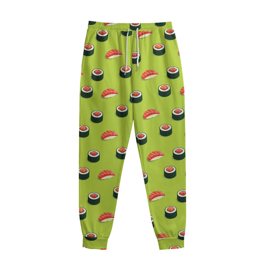 Salmon Sushi And Rolls Pattern Print Sweatpants