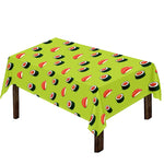 Salmon Sushi And Rolls Pattern Print Tablecloth