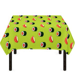 Salmon Sushi And Rolls Pattern Print Tablecloth