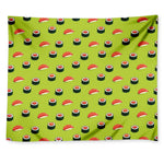 Salmon Sushi And Rolls Pattern Print Tapestry