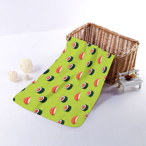 Salmon Sushi And Rolls Pattern Print Towel