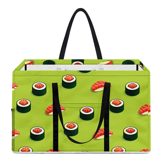 Salmon Sushi And Rolls Pattern Print Utility Tote Bag