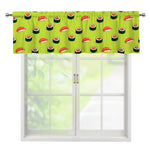 Salmon Sushi And Rolls Pattern Print Window Valance