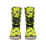 Salmon Sushi And Rolls Pattern Print Winter Boots