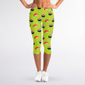 Salmon Sushi And Rolls Pattern Print Women's Capri Leggings