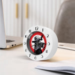 Samurai And Crow Print Alarm Clock