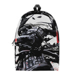 Samurai And Crow Print Backpack