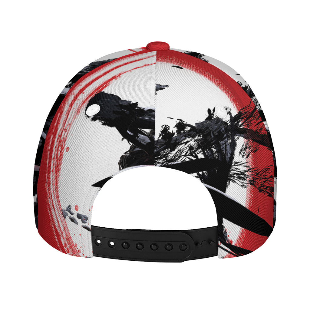 Samurai And Crow Print Baseball Cap