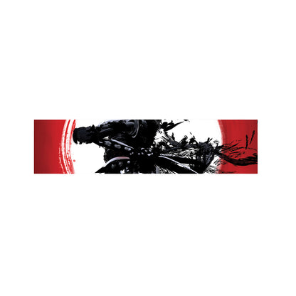 Samurai And Crow Print Bed Runner
