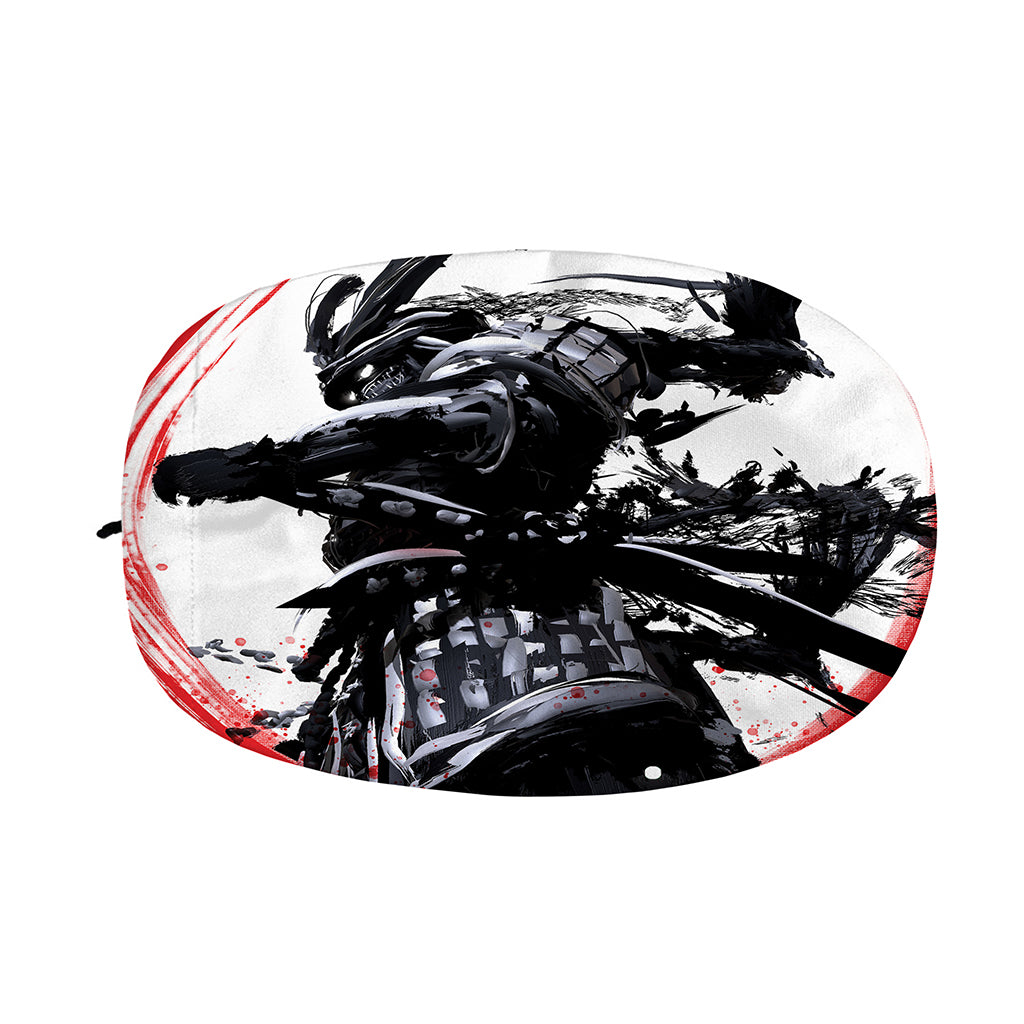 Samurai And Crow Print Car Side Mirror Covers