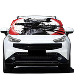 Samurai And Crow Print Car Windshield Snow Cover