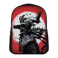 Samurai And Crow Print Casual Backpack