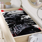 Samurai And Crow Print Changing Pad Cover