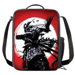 Samurai And Crow Print Crossbody Lunch Bag