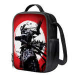 Samurai And Crow Print Crossbody Lunch Bag