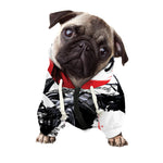 Samurai And Crow Print Dog Zip Up Hoodie