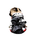 Samurai And Crow Print Dog Zip Up Jacket