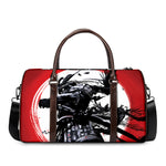 Samurai And Crow Print Duffle Bag