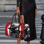 Samurai And Crow Print Duffle Bag