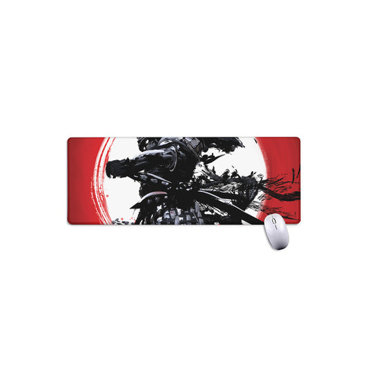 Samurai And Crow Print Extended Mouse Pad