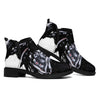 Samurai And Crow Print Flat Ankle Boots