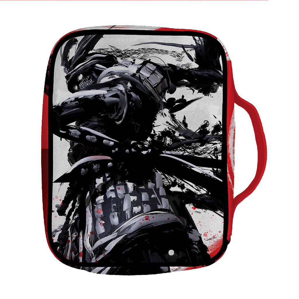 Samurai And Crow Print Front Pocket Bible Bag
