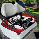 Samurai And Crow Print Golf Cart Seat Cover